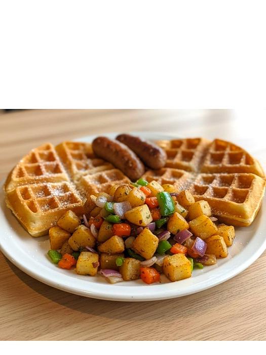 Chicken, Waffles & Homefry Box
