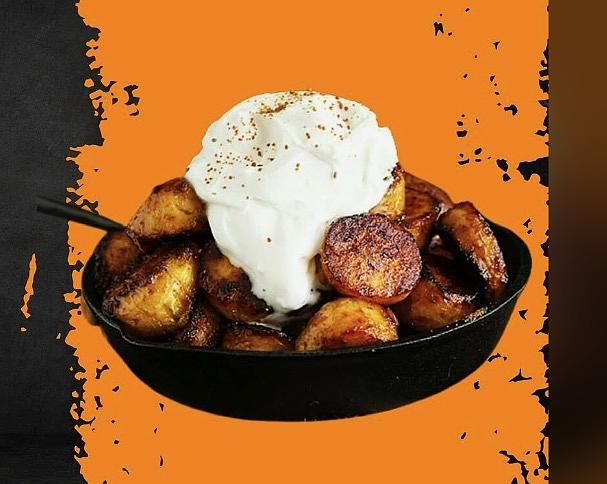 Fried Plantain and Vanilla Ice Cream