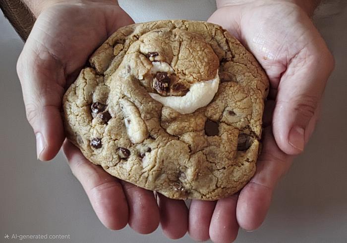 Giant Grizz Paw cookie Nutella & Marshmallow