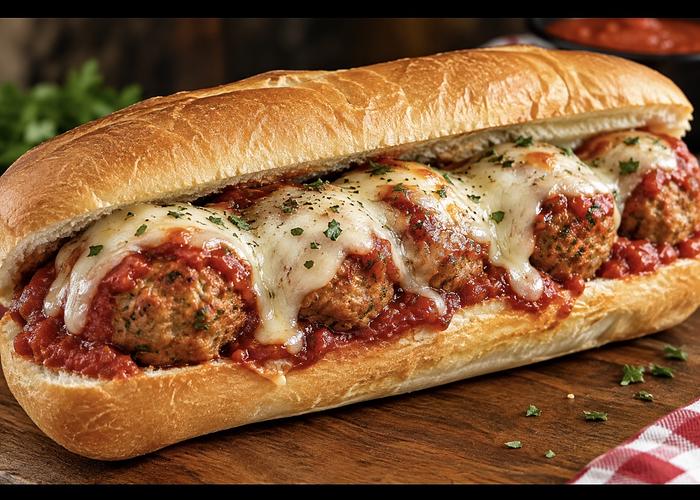 Turkey meatballs, sandwich