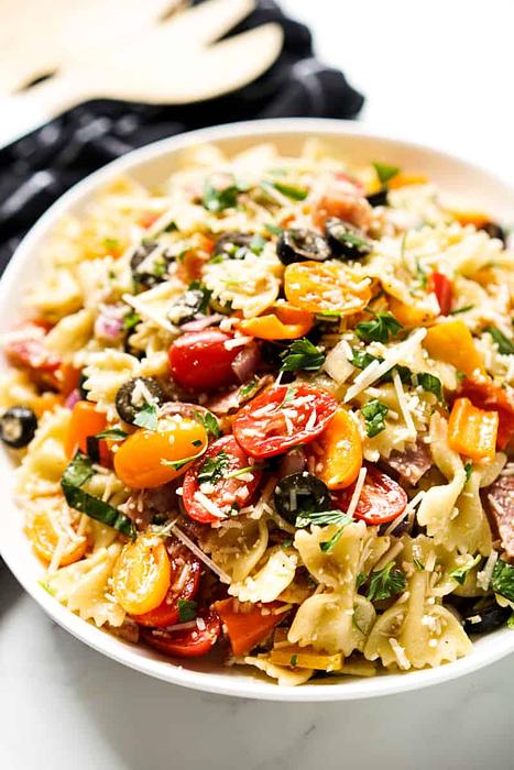 Basil Bowtie Pasta Salad