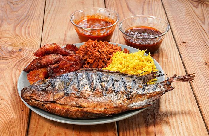 Whole Smoked Tilapia, 2 Sides