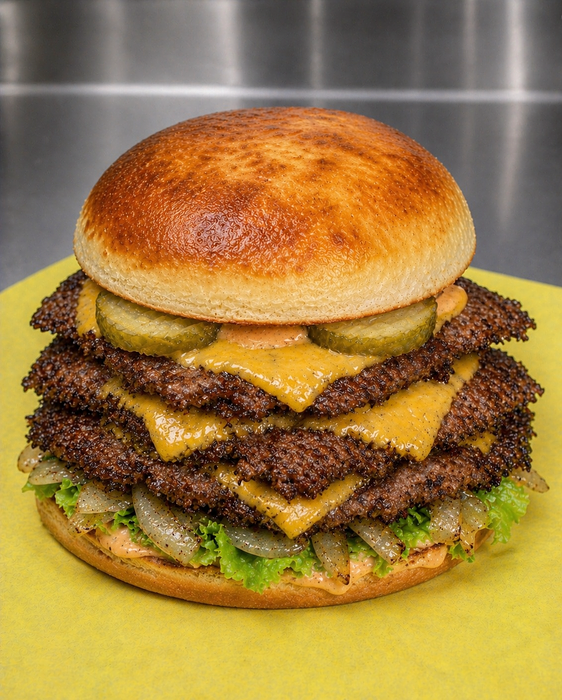 Triple Trouble Patty Burger
